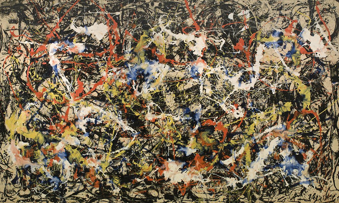 傑克遜‧波洛克（Jackson Pollock）1952年的畫作《Convergence》。