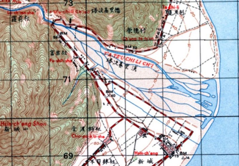 1950年代國民政府軍用地圖。