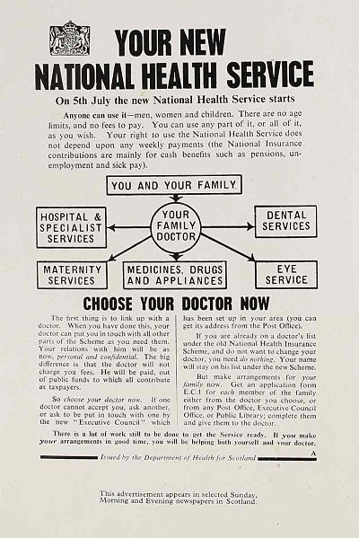 英國國民健保（National Health Service）始於1948年，是英國在二戰後的重大社會改革之一。