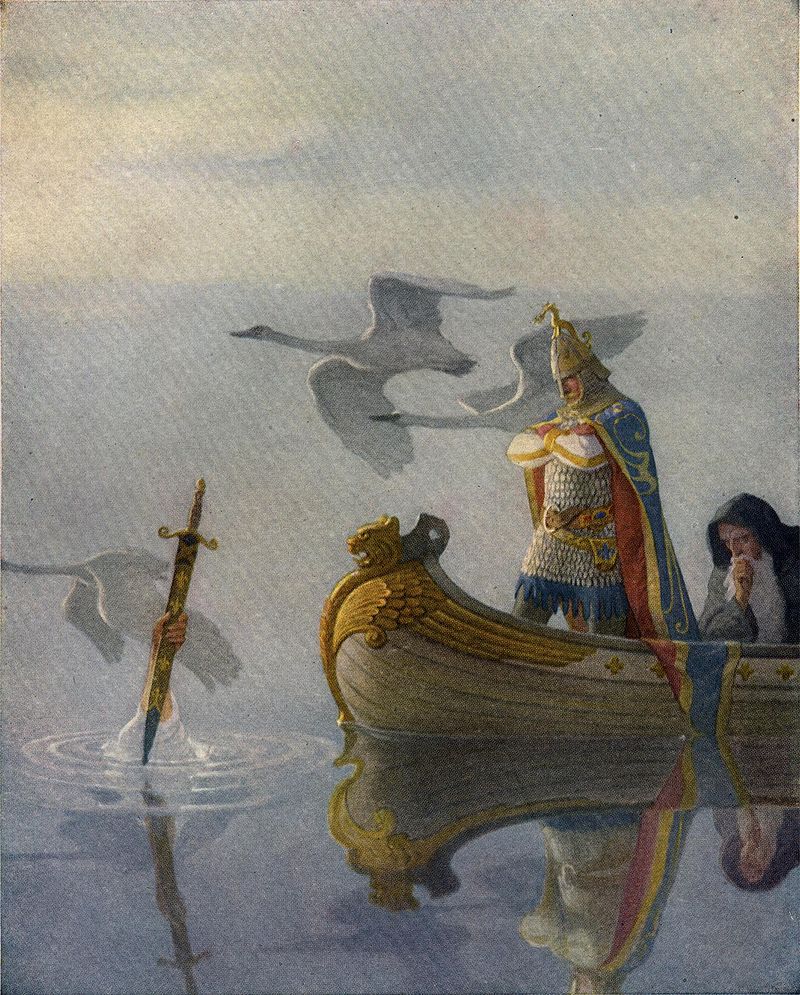 美國藝術家N. C. Wyeth畫的亞瑟王，繪於1922年。