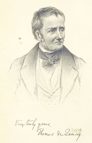 英國散文家 Thomas De Quincey 肖像。