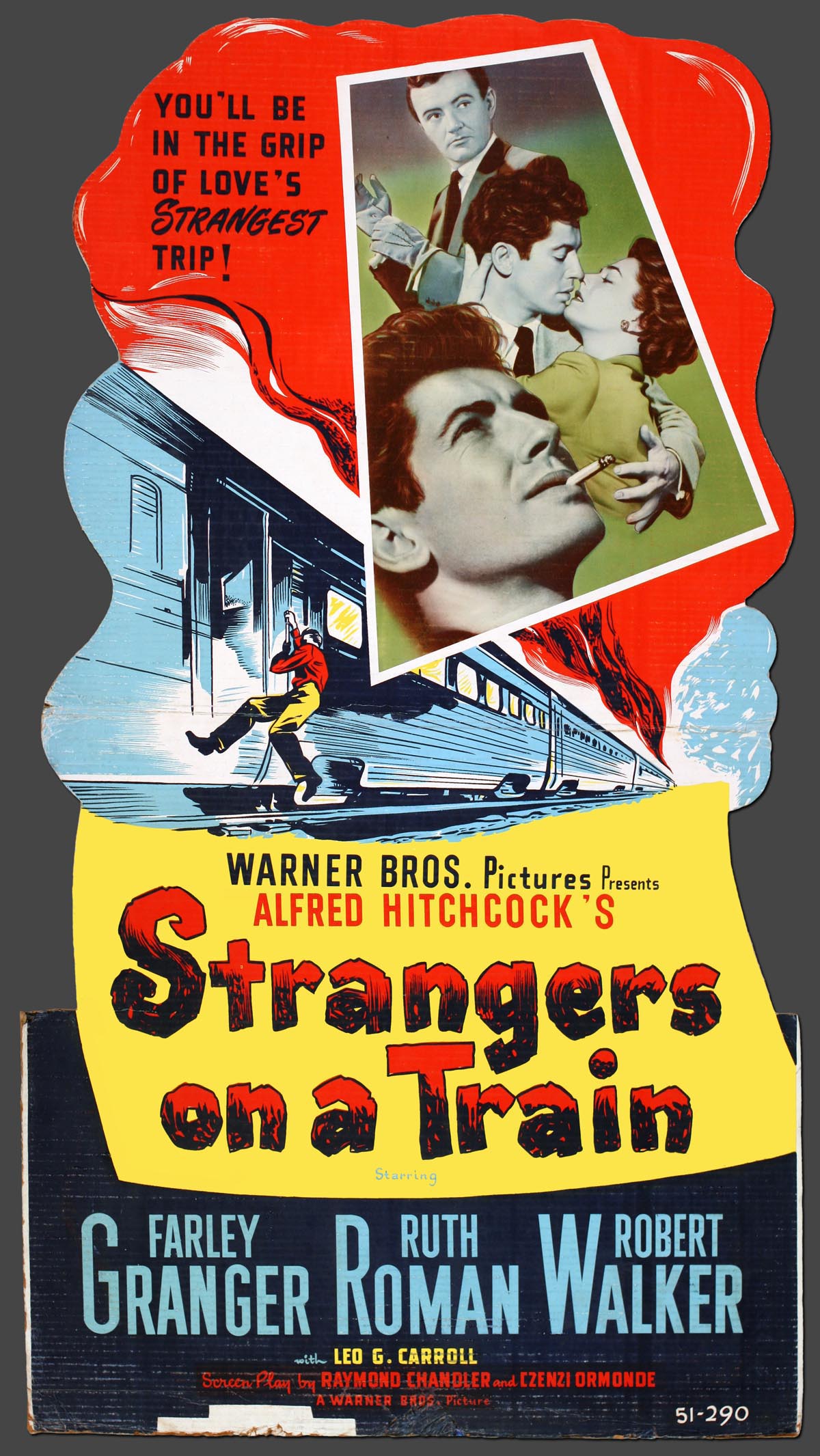 希區考克的名片《火車怪客》（Strangers on a Train，1951） 即是以海史密斯的作品為基礎。